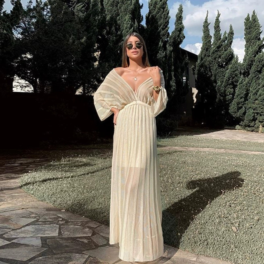 ZARA Summer Sexy Slimming White Hollow Out Cape Sleeve Dress